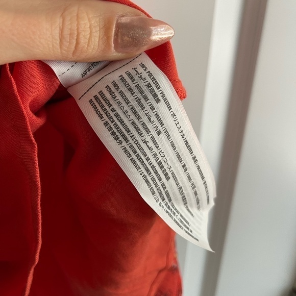 Abercrombie & Fitch Burnt Orange Floral Chiffon Dress - S - Picture 4 of 5